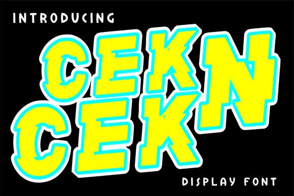 Cek N Cek Font: A Bold Display Typeface for Small Business Branding