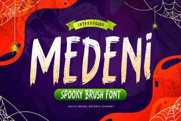 Medeni Display Font: Spooky Brush Typeface for Business Branding